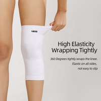 Genouillère de compression en nylon et élasthanne blanche classique VBOSI Private Label pour la musculation, les sports de plein air et la danse