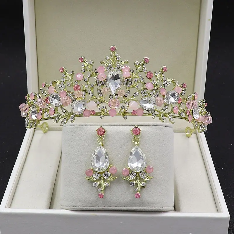Baroque Crystal Diamond Party Wedding Tiaras Crowns Bridal Crown Luxury Rhinestone Crown For Women