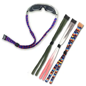 印花高级运动可调节太阳眼镜表带眼镜固定器支架眼镜固定器锁链绳项链