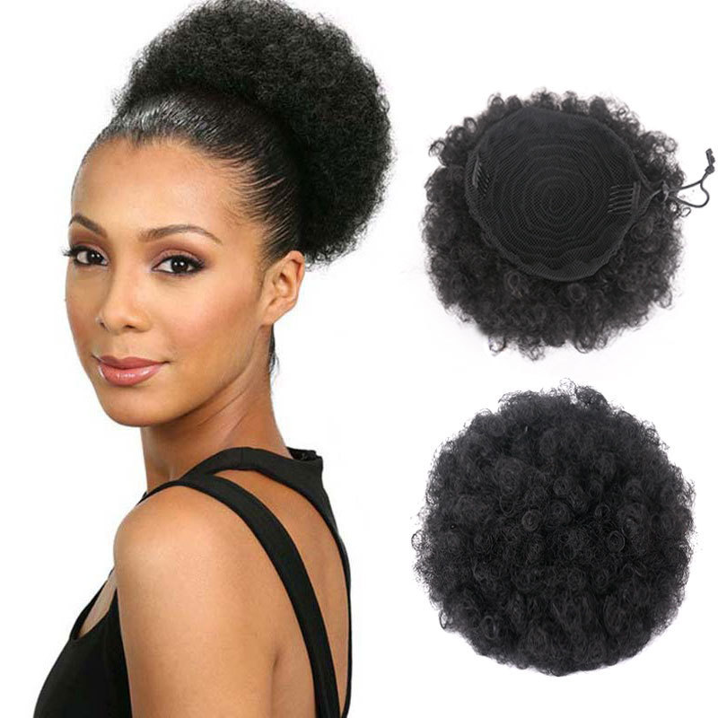 SC03 Synthetic Scrunchy Hair Buns For Women Afro Puff Chignon Drawstring Ponytail Elastic With Hair Extensions Hairpieces