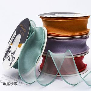 Ruban en Gaze de 4CM*10Y, Ruban en Gros-Grain Couleur Unie, Vente Chaude - Product Image 4