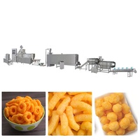 Ligne de production de snacks gonflés au maïs gonflés Usine automatique de fabrication de chips soufflés au maïs