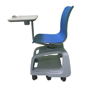 การฝึกอบรมการประชุมโรงเรียนพลาสติกพับศึกษาเก้าอี้ที่มีการเขียนแผ่น - Product Image 2