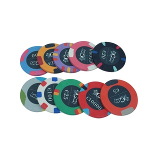 Großhandel 39mm Keramik-<span class=keywords><strong>Pokerchips</strong></span> 10g mit graviertem Diamant-Design Schwarz oder in jeder Pantone-Farbe anpassbar für Casinospiele - Product Image 6