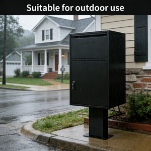 Cassetta Postale in Acciaio Zincato Personalizzata di Grandi Dimensioni con Serratura a Chiave, Cassetta di Sicurezza in Metallo per Giardino con Supporto da Terra - Product Image 6