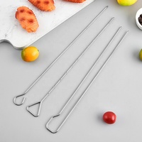 Brochettes réutilisables en acier inoxydable pour barbecue, four, camping et usage extérieur, avec crochets en S, pour maïs et autres aliments