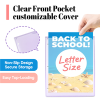 Classeurs en plastique à 2 pochettes pour classeurs à 3 anneaux, classeur séparateur pour carnets, classeur robuste pour documents