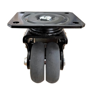 SS Dual Wheel Agv Caster Bánh Xe Giảm Xóc Lò Xo Giảm Chấn Tải - Product Image 5