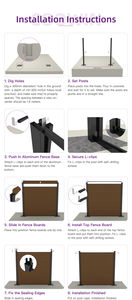 Shandong fer transparent avec alarme panneaux de clôture de confidentialité en bois WPC - Product Image 5