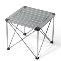 Table pliante moderne en alliage d'aluminium, portable, légère, imperméable, durable, pour le rangement, mobilier d'extérieur, pique-nique, camping