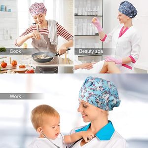 Gorro <span class=keywords><strong>de</strong></span> trabajo médico con diseño impreso personalizado, gorro <span class=keywords><strong>de</strong></span> <span class=keywords><strong>cirujano</strong></span> personalizable con opciones <span class=keywords><strong>de</strong></span> bordado personalizado, gorro <span class=keywords><strong>de</strong></span> enfermería - Product Image 6