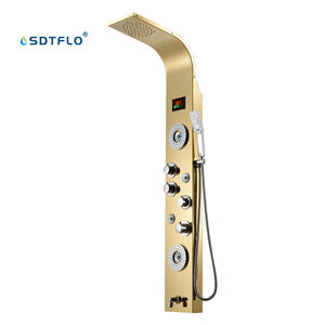 Nuevo conjunto de paneles de ducha de cascada de acero inoxidable, pantalla LED, Panel de Ducha - Product Image 1