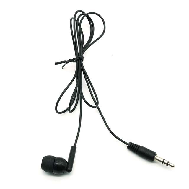 Low Price Cheap Wired 3.5mm In-ear Earphone Mono Earphone One Ear Earphone Headphones Wired Airline Headphones for Tour Bus
