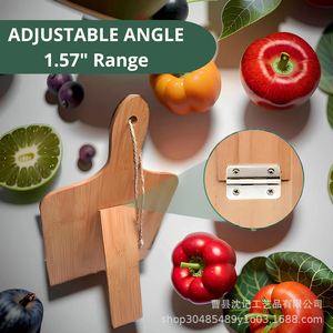 Soporte de lectura de recetas de madera, ángulo ajustable de madera maciza de 1,57 pulgadas para uso en encimeras de cocina - Product Image 1