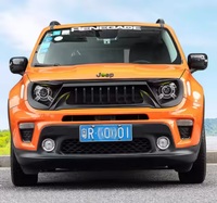 Grille avant Shark Grille améliorée, style d'admission d'air, accessoires de décoration de calandre avant, noir mat pour Jeep Renegade 2015-2024
