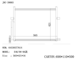 JD 39003 Repuestos Condensador para BMW <span class=keywords><strong>E46</strong></span> 1998-2006 Condensador 64538377614 China Car Repuestos Condensador - Product Image 5