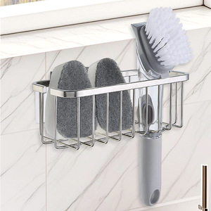 Kitchen Sink Sponge Drain Rack Stainless Steel Quick Dry Multipurpose Wall Mount <b>Soap</b> <b>Holder</b> Bathroom Cleaning Organizer - Product Image 1