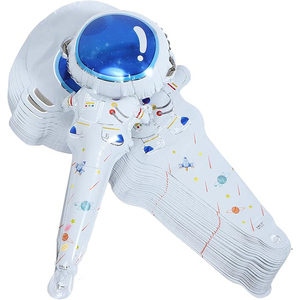 ลูกโป่งฟอยล์รูปนักบินอวกาศแบบถือได้จำนวนมาก, ลูกโป่งเมทัลลิกธีมอวกาศสำหรับเด็ก ตกแต่งงานวันเกิดธีมอวกาศ - Product Image 1