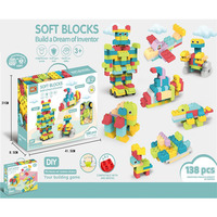 Kit créatif Jouet de jeu sensoriel pour les tout-petits et les enfants d'âge préscolaire Squeeze Stretch Squish Building Blocks Model Toy Compatible avec les enfants