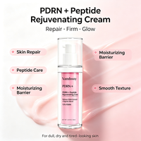 Crème Hydratante Éclatante au ADN de Saumon PDRN et Acide Hyaluronique Rose pour le Visage : Soin Anti-Taches, Hydratation et Élasticité pour les Zones Sombres