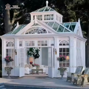 Gazebo de Hierro Forjado Decorativo para Jardín Exterior, Construcción de <span class=keywords><strong>Orangerie</strong></span> Grande en Venta - Product Image 5