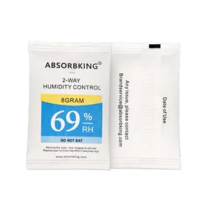 Absorb King 69% 8g Humidity Control Chemical Auxiliary Agent Fiber Desiccant Card Natural Plant Fiber Card 2 Way Humidity Pack