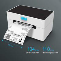 Impresora Térmica de Etiquetas de Código de Barras de 4 x 6 Pulgadas 110 mm sin Tinta Portátil de Impresión Térmica Directa para Etiquetas de Envío
