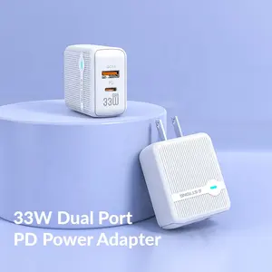 33W USB C محول QC3.0 22.5W منفذ مزدوج GaN شاحن PPS SCP FCP USB C PD شاحن هاتف محمول سريع