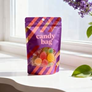 Bolsa de Caramelos de Ositos de Goma Impresa Personalizada Reciclable, Bolsa con Cierre Vertical y Ventana Transparente - Product Image 5