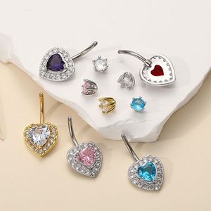 Alla moda 14G in acciaio inox <span class=keywords><strong>Piercing</strong></span> <span class=keywords><strong>all</strong></span>'<span class=keywords><strong>ombelico</strong></span> gioielli Design cuore anelli con <span class=keywords><strong>Piercing</strong></span> alla moda placcato oro - Product Image 5