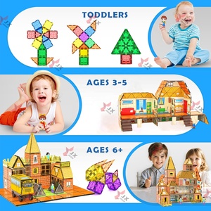 ของเล่นตัวต่อแม่เหล็กขนาดยักษ์สำหรับเด็ก113ชิ้น2025 3D ยอดนิยมก่อสร้างบล็อกของเล่นมายากลสำหรับบ้านตุ๊กตา - Product Image 3