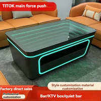 Miroir de comptoir à effet visuel LED Abysse Infini en gros, idéal pour les comptoirs de bar, de KTV et de discothèques