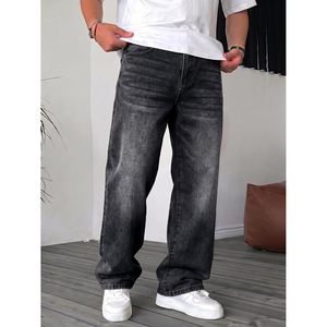 FOXA Jeans Baggy pour Homme, Coupe Droite Extensible, en Denim Décontracté, Ample, Style Streetwear, Coton Mi-lourd Respirant - Product Image 2