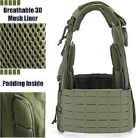 Chaleco Táctico, Chaleco Ligero de Liberación Rápida, Chaleco con Peso Ajustable para Entrenamiento de Caza al Aire Libre, Portaplacas