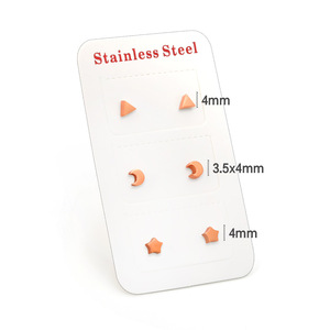 Pendientes geométricos con forma de estrella y triángulo, de aleación de zinc, en tono dorado, para mujer, joyería de moda. - Product Image 4