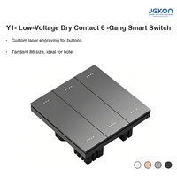 Interrupteur intelligent 6 voies à contact sec basse tension 12V 24V, intégration transparente avec les systèmes de contrôle centralisé hôtelier et les systèmes hôte