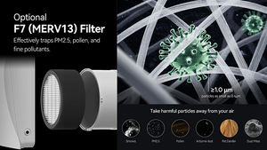 Ventilation à récupération d'énergie Airwoods Eco Pair 1.2 avec contrôle de l'<span class=keywords><strong>humidité</strong></span>, contrôle Tuya pour une seule pièce - Product Image 3