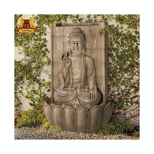 Grand jardin extérieur Cascade en pierre sculptée Grande <span class=keywords><strong>fontaine</strong></span> d'eau <span class=keywords><strong>Bouddha</strong></span> en marbre - Product Image 6