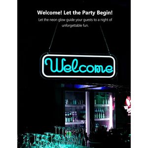 Welcome Neon sign LED dimmable USB powered ambient <b>light</b> store <b>window</b> decoration <b>light</b> street indicator <b>light</b> landscape <b>light</b> 5v - Product Image 2