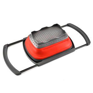 <span class=keywords><strong>Panier</strong></span> filtrant pliable de qualité alimentaire en plastique Cesto De Drenagem pour le lavage des légumes et des fruits, <span class=keywords><strong>panier</strong></span> de drainage, kits de cuisine - Product Image 4