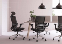 Dossier haut tout en maille pivotant travail à domicile chaise ergonomique patron 4D chaise réglable tournante ergonomique exécu