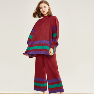 Traje holgado étnico de manga grande de alta calidad, pantalones de pierna ancha y conjunto de dos piezas hasta los hombros, ropa de mujer - Product Image 2