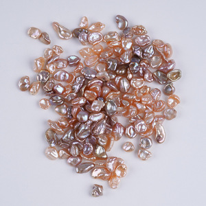 Perles d'eau douce blanches baroques 5-6 mm, perles régénérées en vrac, matériel de fabrication de bijoux, prix par unité - Product Image 1