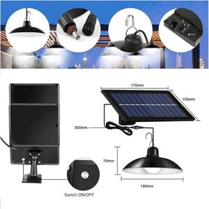 Lámpara Colgante Solar LED de Doble Cabezal, Impermeable IP65, para Uso en Interiores y Exteriores, Iluminación para Jardín/Patio/Cobertizo con Cable - Product Image 5