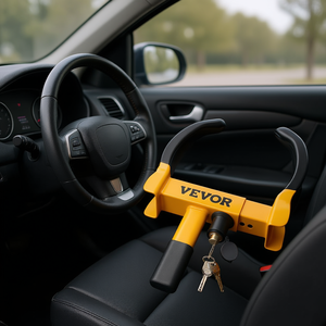 Verrou de volant en forme de U Vevor, dispositif de sécurité antivol pour voiture en métal avec 2 clés pour véhicules - Product Image 2