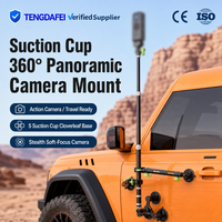 Support de voiture en aluminium à triple ventouse, perche à selfie invisible extensible pour Insta360 X4 X3, compatible Hero 13 12 11, pour rig vidéo de conduite