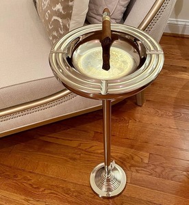 ที่เขี่ยบุหรี่โลหะทรงกลม ดีไซน์ทันสมัย ทำจากทองเหลือง พร้อมฐานตั้ง  ขัดเงา  ไม่มีควัน  ขนาดปรับแต่งได้ - Product Image 5