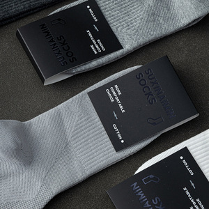 Suxinaimin Sports <b>Compression</b> <b>Socks</b> Cotton Mid Calf <b>Running</b> Basketball Training Men's - Product Image 3