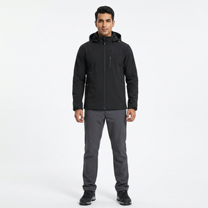 Finer Threads Custom Men's Soft Shell Waterproof Rain <b>Fleece</b> Hooded Vintage Style <b>Jacket</b> <b>with</b> Linen <b>Lining</b> - Product Image 1