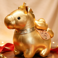 Peluche Cheval du Nouvel An Chinois Personnalisée OEM ODM, Adorable Poupée Cheval du Zodiaque en Peluche 100% Polyester, Logo et Taille Personnalisables pour Entreprises
